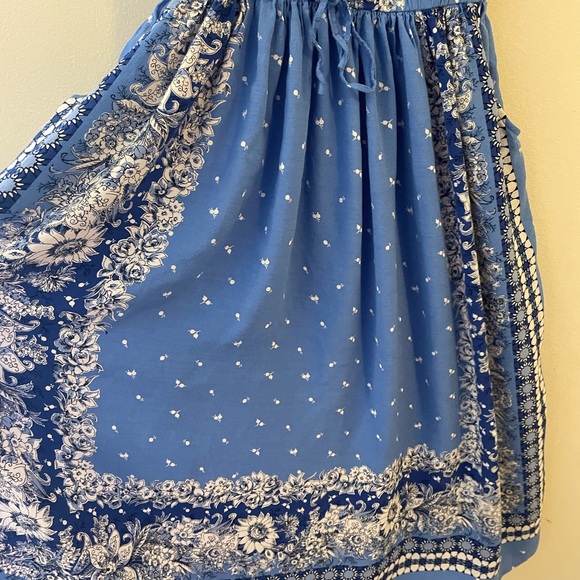 LOFT Midi Blue Floral Open Back Dress - Picture 10 of 10